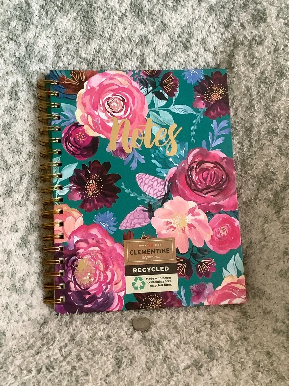 Clementine Paper Co Floral Brights Lined Journal Hardcover Notebook NWT 8.25”x10